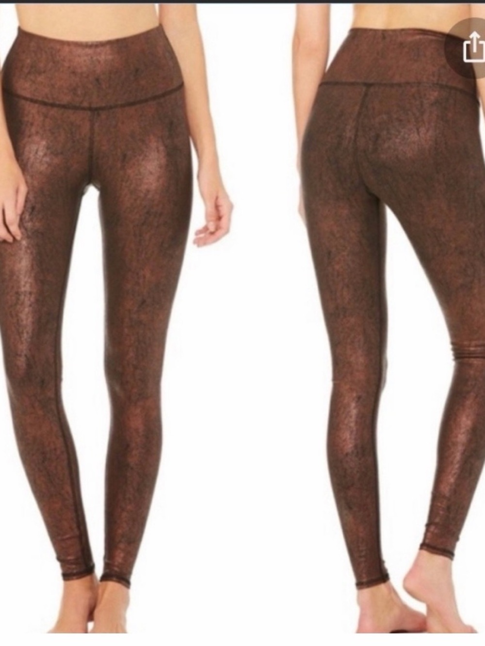 ALO Yoga Airbrush Metallic High-Rise Leggings